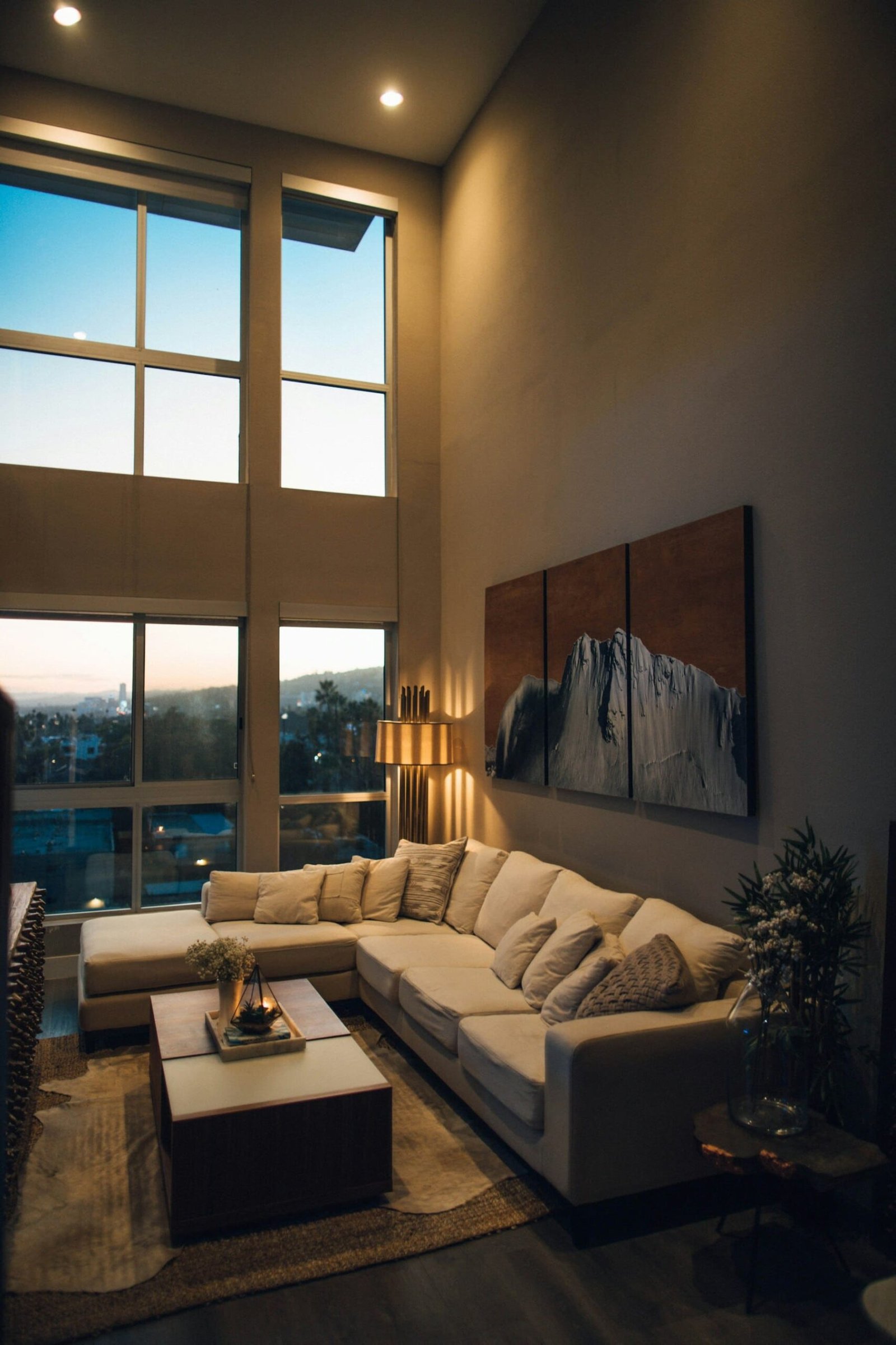 Intérieur baigné de lumière naturelle